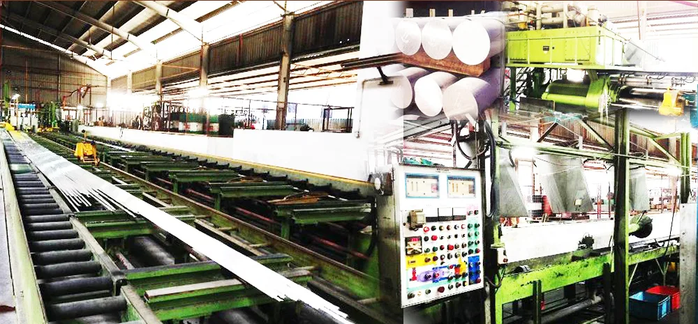 Aluminium extrusion line, billets and 800 MT press at TT Engineering Seri Kembangan plant