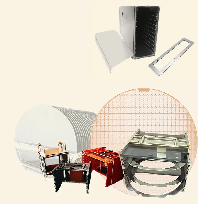 Boat magazines and stainless boat carriers